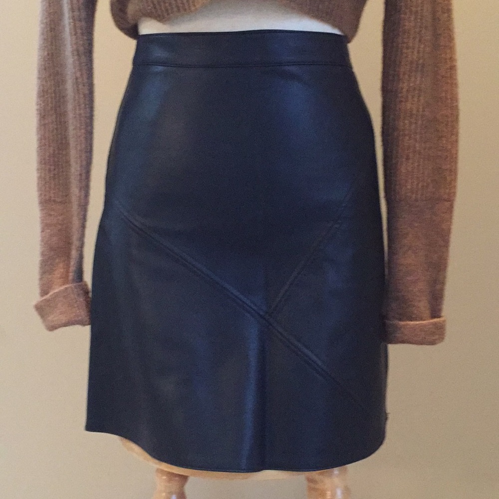 Black Leather Zara Skirt